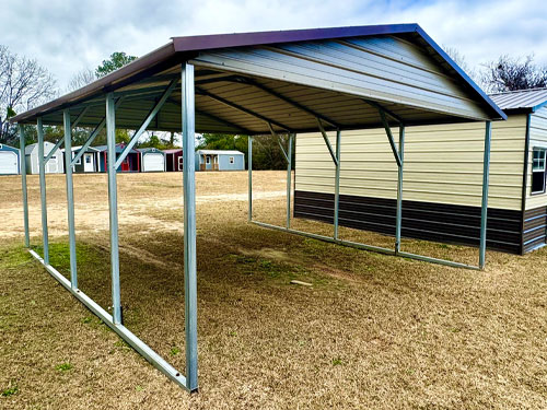 outdoor metal carport building stormor middle georgia